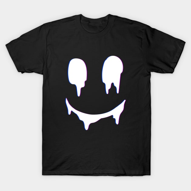 Happy Drip Face T-Shirt by Wkure